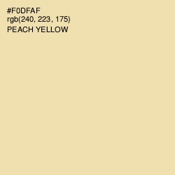 #F0DFAF - Peach Yellow Color Image
